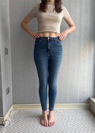 Жіночі джинси reserved denim сині обтислі з високою посадкою, розмір 38
