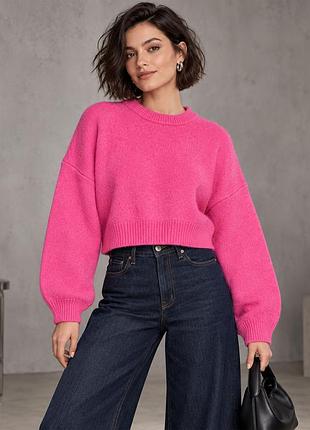 Новый розовый пухлый свитер оверсайз primark xs - s