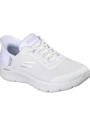 Белые кроссовки слипоны skechers оригинал размер 41-42