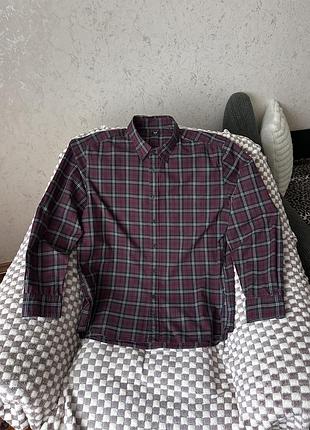 Бавовняна сорочка uniqlo в клітинку, оверсайз