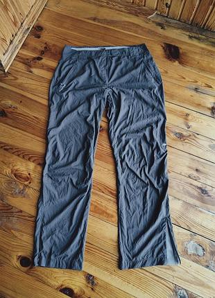 Женские трекинговые брюки серые quechua/ decathlon (размер xl / l)