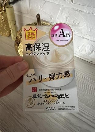 Антивіковий крем-гель sana nameraka honpo wrinkle gel cream n (100 г) від японського бренду sana