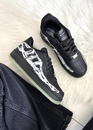 Стильні кросівки nike air force 1 low skeleton black