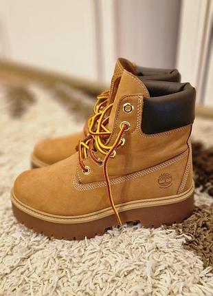 Черевики жіночі timberland stone street 6in wp, коричневі, 39 розмір, 25 см устілка
