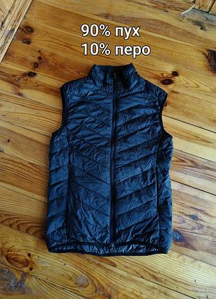 Пухова жилетка h&m sport (90% пух, розмір s / eur 36)