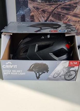 Велосипедний шолом crivit із заднім ліхтарем (розмір s/m)