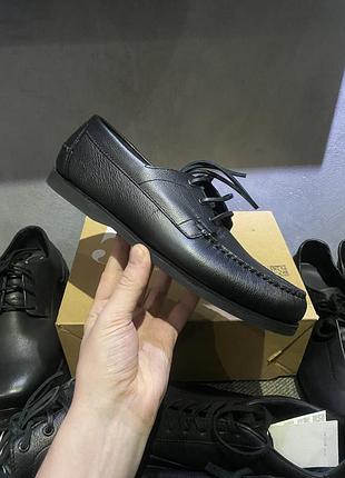Мокасини чоловічі zara special edition, чорні, шкіряні