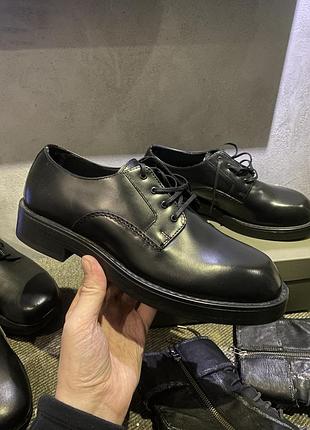 Туфлі чоловічі zara чорні шкіряні