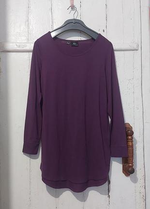 Базовая вискозная длинная футболка, трикотажный джемпер, eur 40/42- 3xl/4xl.