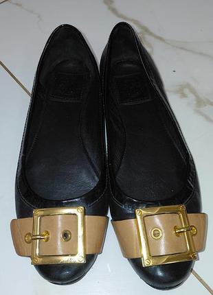 Туфли балетки кожаные tory burch