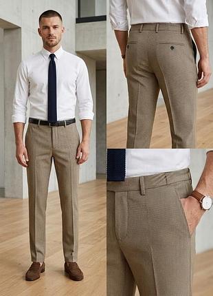 Мужские брюки zara в мелкую клетку/пепитто/(eur 40 / Ausa 31)
