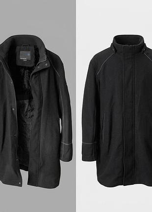 Пальто duck and cover blue stratos xl, шерсть, винтаж a/w 2004
