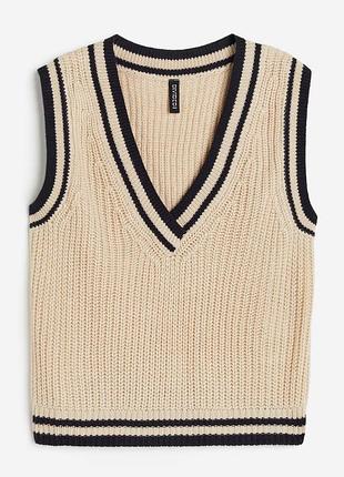 Укороченный вязаный жилет h&amp;m divided (размер xs)
