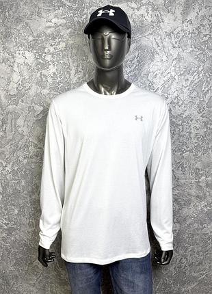 Under armour fitted кофта лонгслив 2xl размер спортивная белая