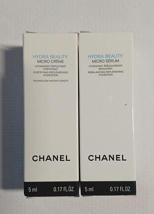 Набір крем та сироватка chanel hydra beauty micro crème,  chanel hydra beauty micro sérum