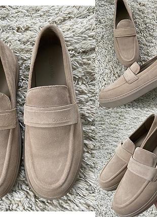 Чоловічі бежеві замшеві лофери low top moc hybrid sue,р.44