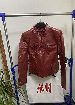 Куртка hi buxter real leathers шкіряна бомбер стильний актуальний 3