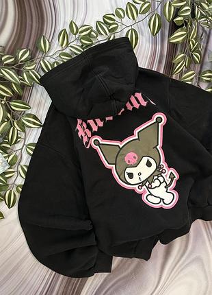 Оверсайз kuromi x bershka зіп худі m hello kitty style