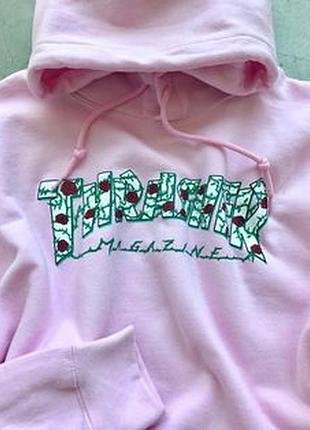 Толстовка жіноча thrasher рожева, розмір l