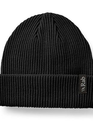 Шапка rab perimeter rolled beanie black qab-67