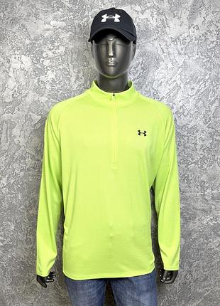 Under armour tech tee кофта лонгслив 2xl размер спортивная салатовая