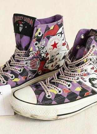 Високі кеди converse chuck taylor all star x harley quinn (харлі квінн), розмір 35