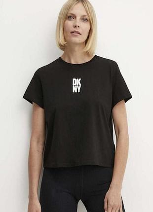 Футболка жіноча dkny чорна розмір m бавовна