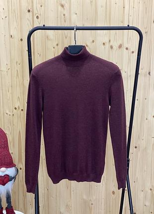 🖤жіночий гольф asos з 100% вовни мериноса (merino wool), бордова водолазка🖤