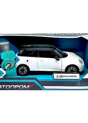 Машина автопром (металлическая) 1:36 mini cooper (белый)