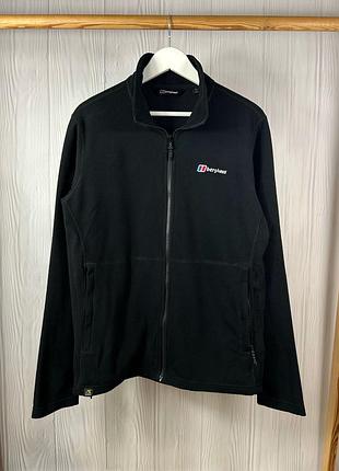 Berghaus black zip кофта флісова фліска тепла та легка розмір l