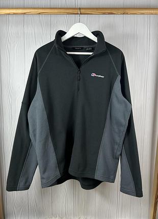 Berghaus black gray 1/3 zip кофта тепла флісова фліска оригінал розмір xl