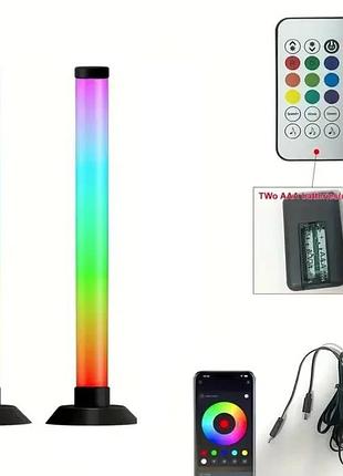 Настільний атмосферний rgb світильник usb ma767 (2 led rgbic панелі з розумним керуванням).
