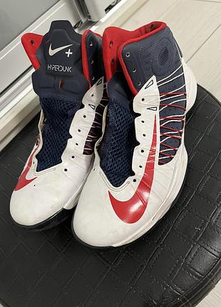 Кросівки чоловічі nike hyperdunk білі з синім та червоним