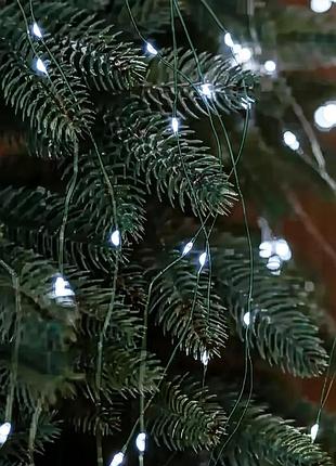 Гирлянда конский хвост 200 led 10 нитей 2 м зеленая, белый garlandopro 1733012gw