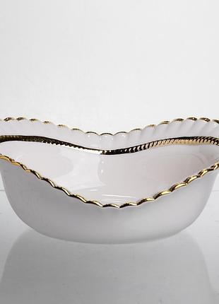 Салатница фарфоровая sofia gold 25 см yiwu ap-23