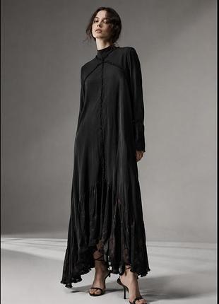 Сукня 👗 авангардна чорна  lemuria (італія) міді віскоза s, 36-38