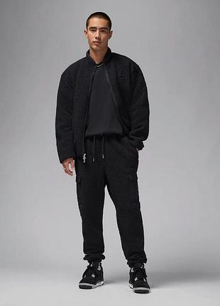 Брюки мужские air jordan flight high-ple fleece black fv7450-010