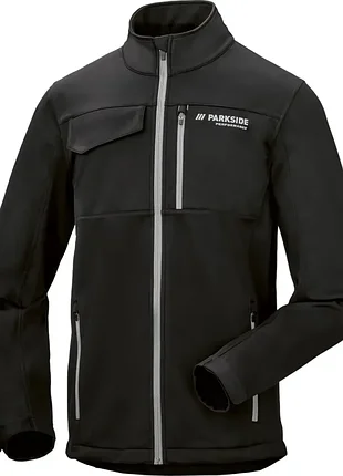 Робочий спецодяг чоловічий parkside softshell куртка без капюшона чорна xxl