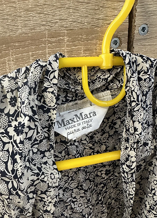 Maxmara блуза шелк черно-белый цветы асимметрия размер m