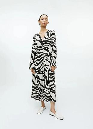 Сукня arket a-line print dress zebra