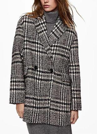 Жіноче пальто mango outerwear capsule в клітинку