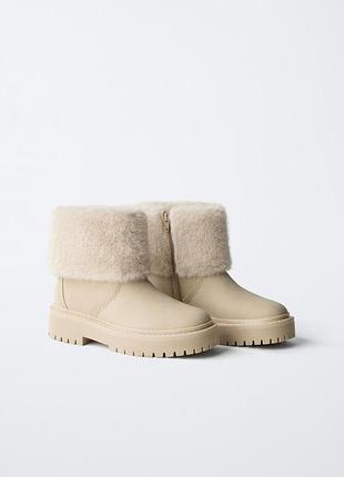 Сапоги zara зимові 37 р