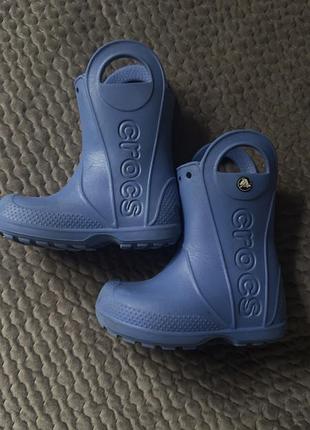 Гумові чоботи для дітей crocs сині