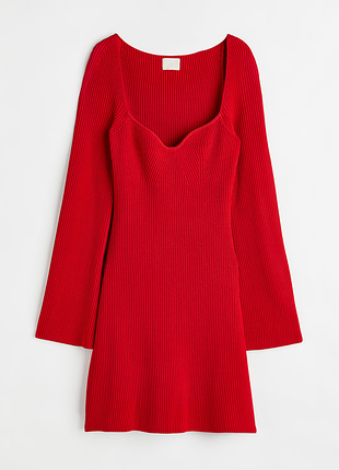 Червона скня в рубчик h&m