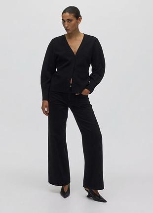 Вязаный черный кардиган h&amp;m