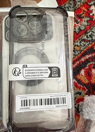 Чохол nofeclet для iphone 14 plus/15 pro max/16 pro max прозорий 4