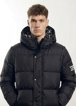 Пуховик чоловічий burberry чорний 2