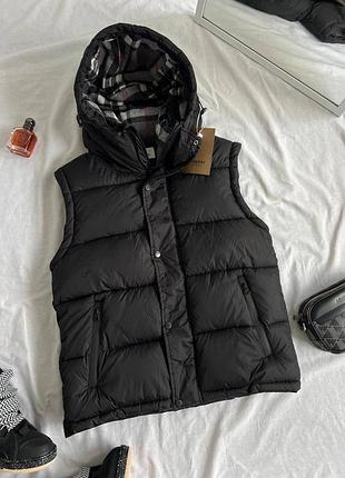 Пуховик чоловічий burberry чорний 4