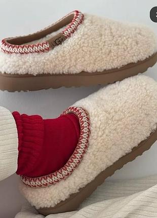 Женские слиперы ugg tasman maxi curly в цвете natural оригинал