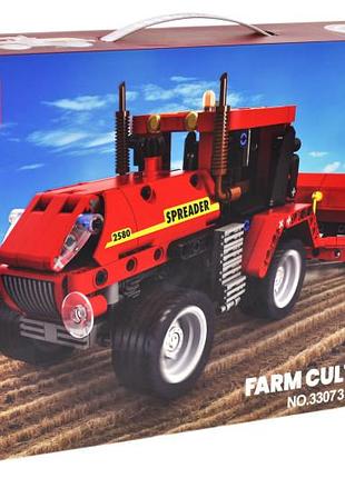 Конструктор 33073 "трактор" 471 дет. в коробці р.38x26x8 см yg toys